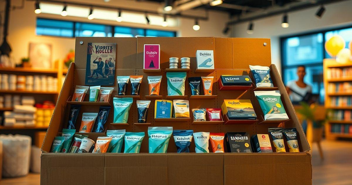 Expositor de papel&atilde;o &eacute; a solu&ccedil;&atilde;o ideal para destacar seus produtos de forma econ&ocirc;mica e eficiente