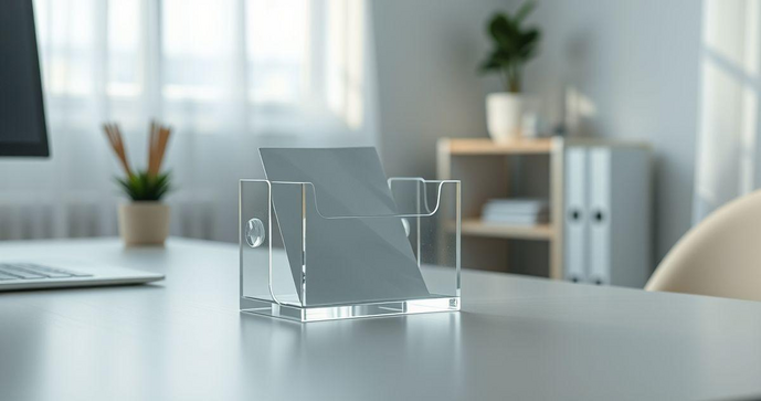 Suporte de Acr&iacute;lico para Papel: A Solu&ccedil;&atilde;o Elegante e Funcional para Organizar Seu Espa&ccedil;o