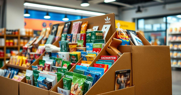 Expositor de papel&atilde;o &eacute; a solu&ccedil;&atilde;o ideal para destacar seus produtos com efici&ecirc;ncia e baixo custo