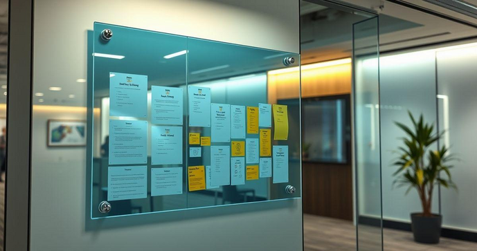 Quadro de avisos acr&iacute;lico &eacute; a solu&ccedil;&atilde;o ideal para organiza&ccedil;&atilde;o e comunica&ccedil;&atilde;o visual em ambientes profissionais e pessoais