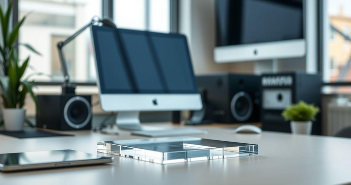 Suporte de Acr&iacute;lico para Mesa: A Solu&ccedil;&atilde;o Elegante e Funcional para Seu Espa&ccedil;o de Trabalho