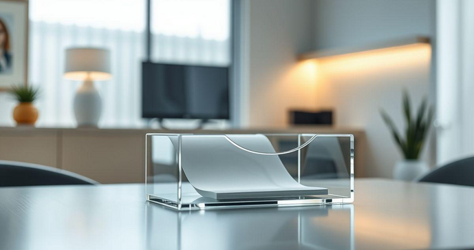 Suporte de Acr&iacute;lico para Papel: A Solu&ccedil;&atilde;o Elegante e Pr&aacute;tica para Organizar Seu Espa&ccedil;o